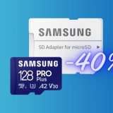 MicroSD Samsung 128GB: PREZZO BOMBA su Amazon (-40%)