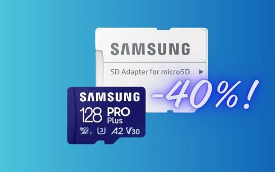 MicroSD Samsung 128GB: PREZZO BOMBA su Amazon (-40%)