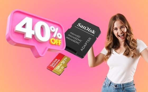 MicroSD SanDisk 128GB: su Amazon la porti a casa al 40%