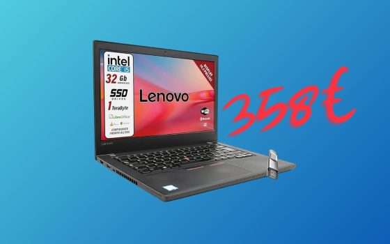 Notebook Lenovo Intel Core i5 e 32GB RAM a soli 358€