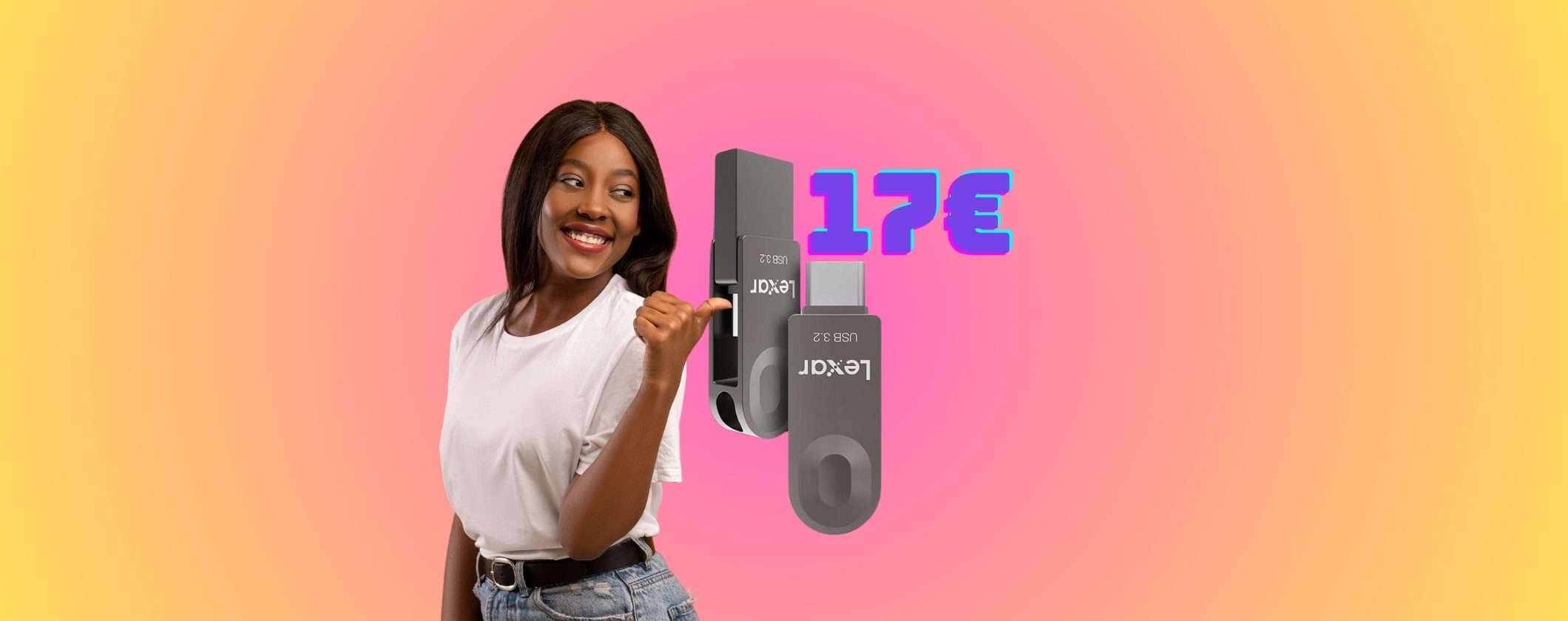 Pendrive Lexar 2 in 1 USB-A e Type C: solo 17€ con le Offerte Primavera Amazon