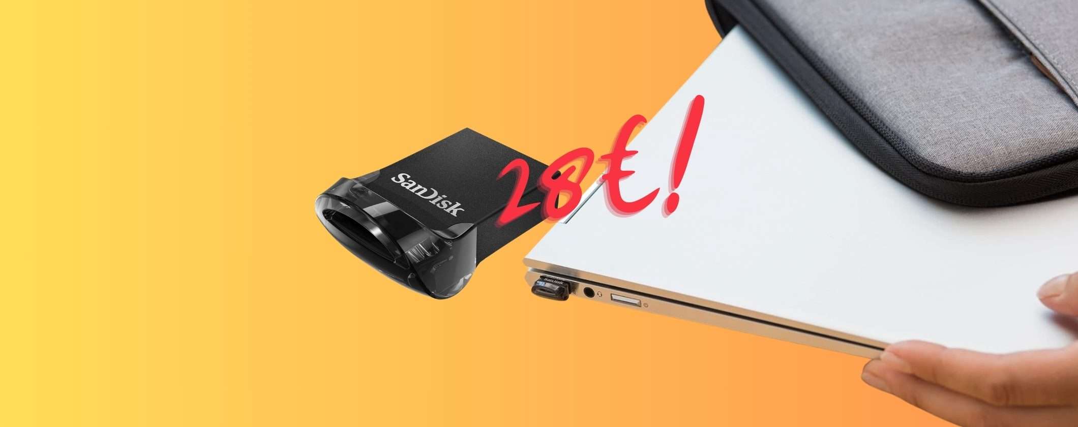 Pendrive Ultra Fit SanDisk 256GB a 28€ con le Offerte di Primavera Amazon