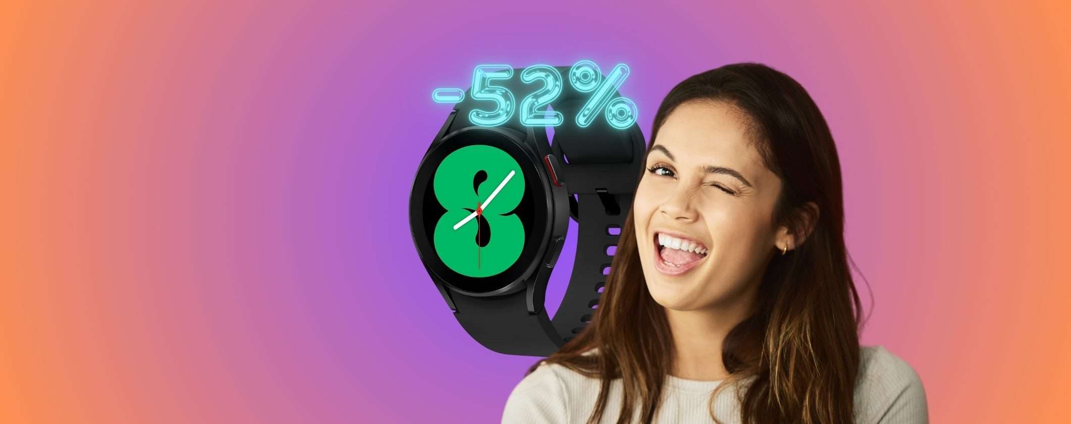Samsung Galaxy Watch4 al 52% di SCONTO su Amazon