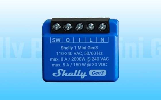 Shelly Plus 1 Mini Gen3: SCONTO 50%, tuo a soli 9,99€