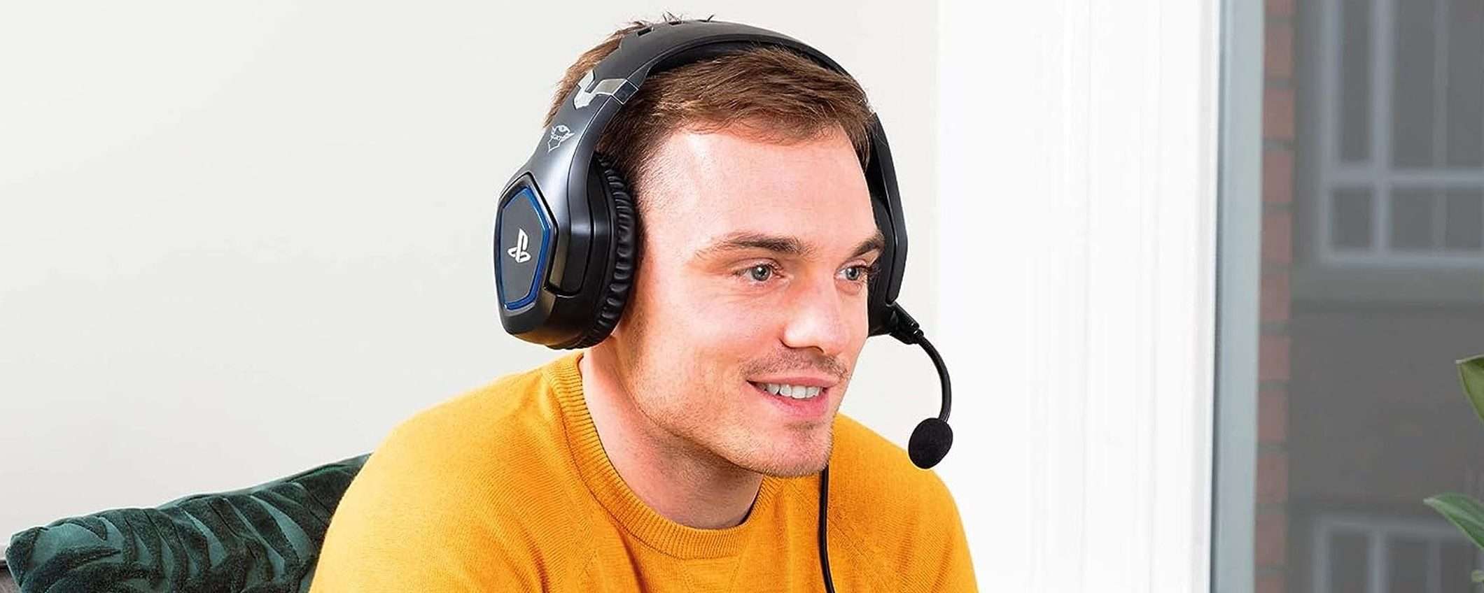 Cuffie gaming con licenza PS5 a 26€ tra le Offerte di Primavera