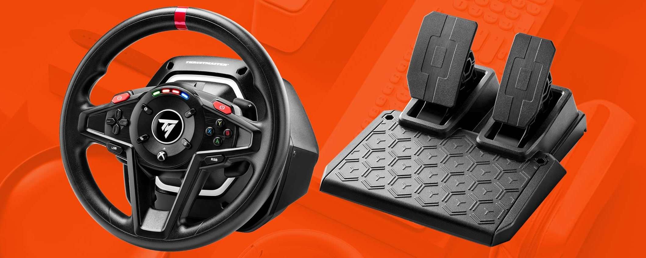 Thrustmaster: volante e pedali da gaming in FORTE SCONTO