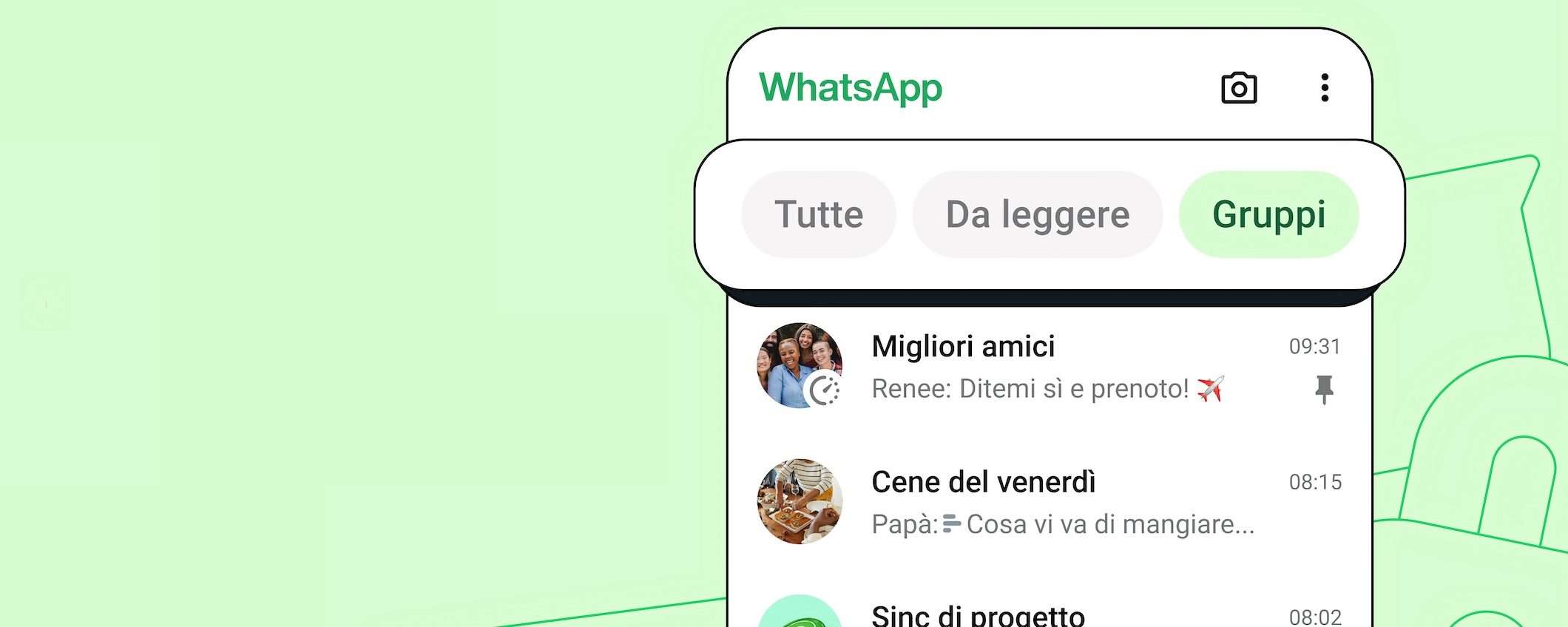 WhatsApp: disponibili i nuovi filtri delle chat