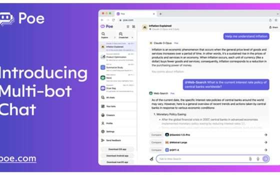 Poe lancia la chat multi-bot e annuncia versione Enterprise