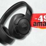 Cuffie Over-Ear Bluetooth wireless, pieghevoli e qualità TOP: JBL -49%