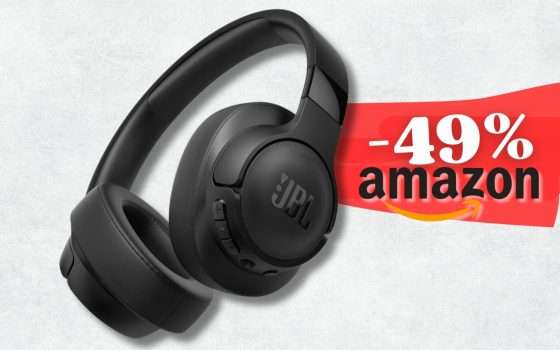 Cuffie Over-Ear Bluetooth wireless, pieghevoli e qualità TOP: JBL -49%
