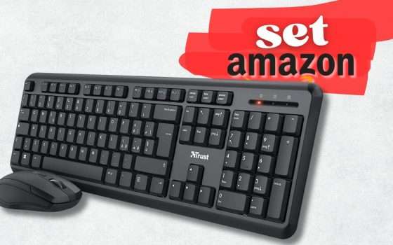 ZERO cavi sulla scrivania con il set TRUST tastiera + mouse, appena 21€