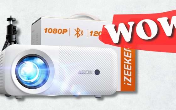 Proiettore portatile 1080p in offerta LAMPO: poche scorte a soli 65€