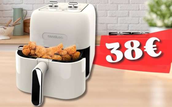 Design VINTAGE ma anima TECH questa friggitrice aria 5L a soli 38€