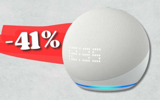 Echo Dot con orologio ma non solo, Alexa è COMPLETA e in sconto