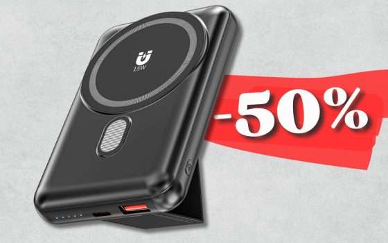 Power Bank 3in1 MagSafe e Stand integrato: COLOSSALE scontato del 50%