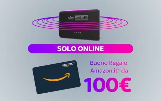Sky: Fibra in PROMO e un Buono Amazon da 100 euro