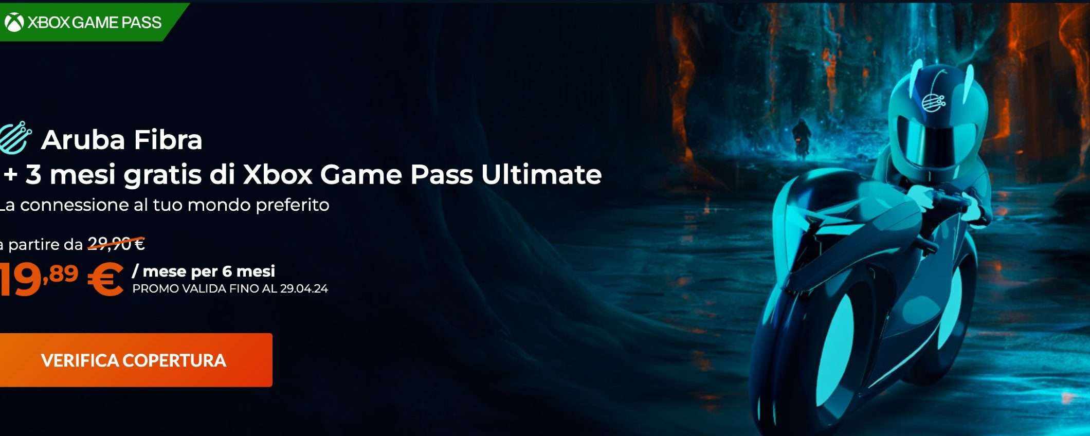 PROMO Aruba Fibra: 3 Mesi GRATIS di Xbox Game Pass