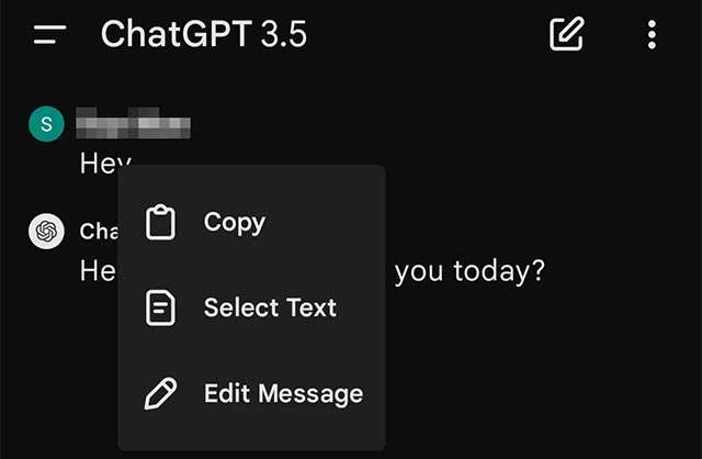 L'app Android di ChatGPT permette di modificare i prompt già inviati
