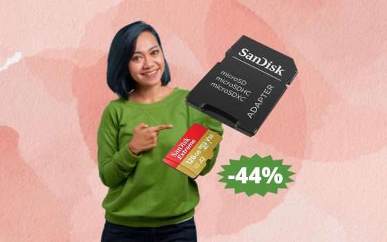 MicroSD SanDisk 128GB Extreme: MEGA sconto del 44%