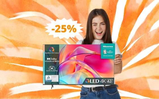 Smart TV Hisense QLED 4K: MEGA sconto del 25% su Amazon