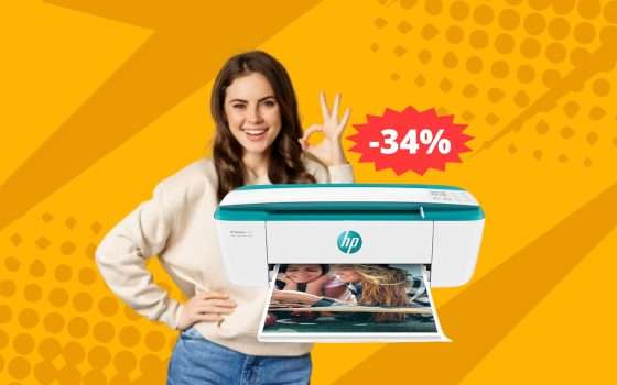 Stampante HP DeskJet 3762: IMBATTIBILE con questo sconto
