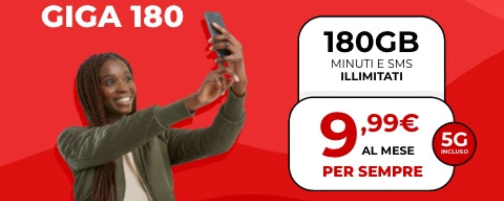 Iliad: nuova offerta con 180GB, minuti e sms illimitati a 9,99€