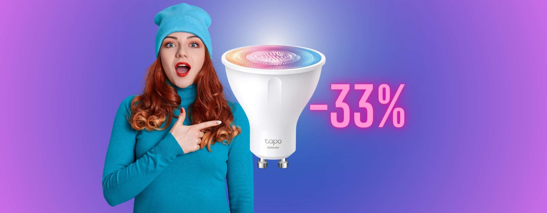 Lampadina intelligente a LED E27, 12 W, 1000 lm, 2700-6500