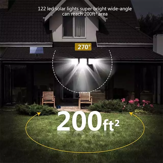 La portata di illuminazione della luce solare LED di Konifo