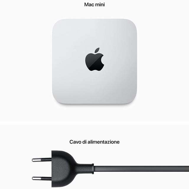 Mac mini, versione Apple M2: cosa c'è nella confezione
