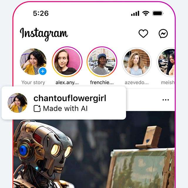 L'etichetta Made with AI in arrivo sui social di Meta: Facebook, Instagram e Threads
