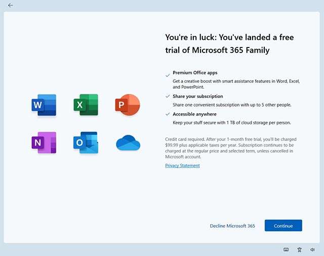 Microsoft promuove la suite 365 con pop-up a tutto schermo in Windows 11