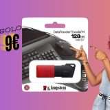 PenDrive Kingston: 128GB di spazio a soli 9€