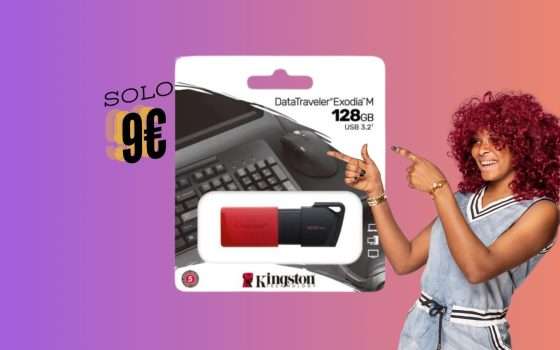 PenDrive Kingston: 128GB di spazio a soli 9€
