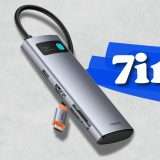 Hub USB C 7 in 1 con HDMI 4K e non solo: BOMBETTA da soli 16€