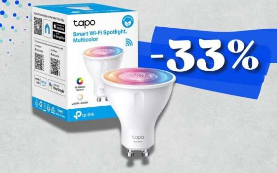 Lampadina SMART multicolor GU10 compatibile Google e Alexa con soli 9€