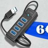 Hub USB per 4 porte 3.0 in più sul tuo computer: 6€ ed è tuo (Amazon)