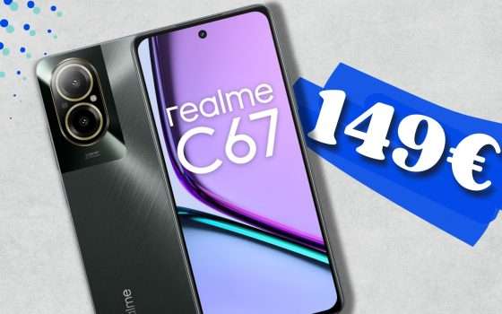Realme C67 con 256GB di memoria e fotocamera 108MP a meno di 150€