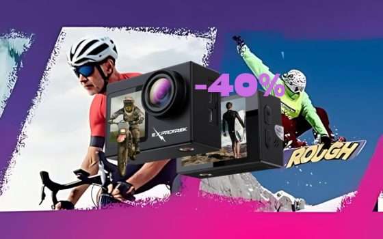 Action Cam 4K 20MP (quasi) a metà prezzo su Amazon