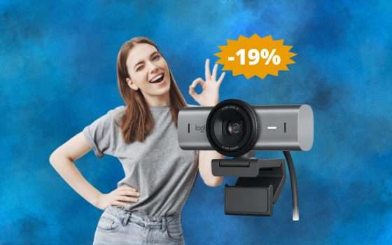Webcam Logitech MX Brio: sconto IMPERDIBILE del 19%