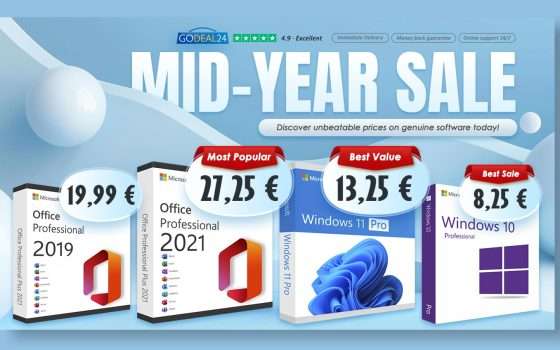 Offertissime di metà anno: metti le mani su Office 2021 Pro a partire da 17,25€!
