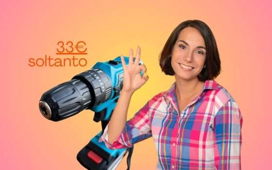 Offerta Trapano Avvitatore: 2 batterie e valigetta con kit a 33€