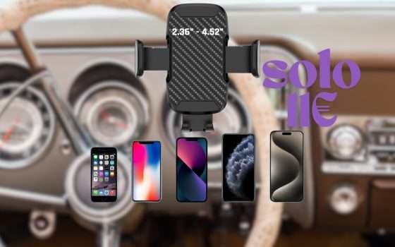 OTTIMO Porta Cellulare Auto in OFFERTA a soli 11€ su Amazon