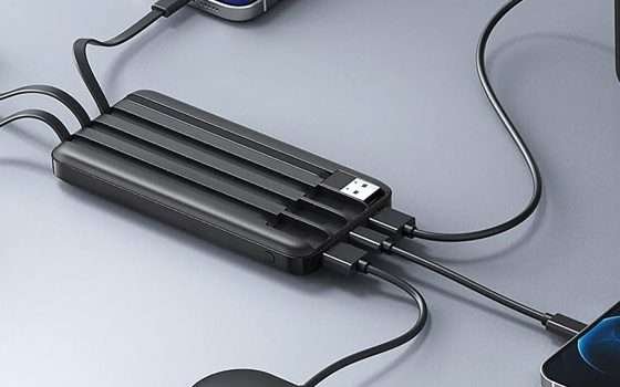 Mai più senza batteria: powerbank 10000 mAh a -45%