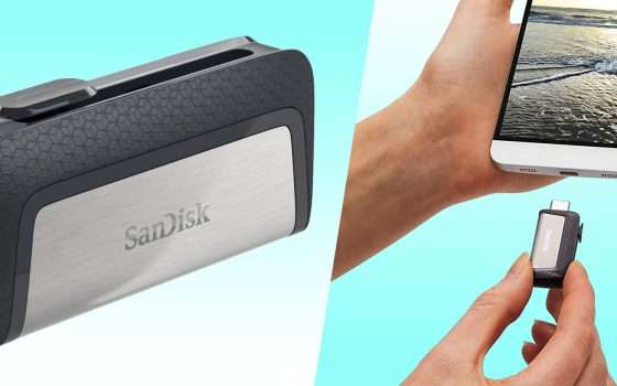 SanDisk Ultra Dual: pendrive USB-A/USB-C 128 GB in forte sconto