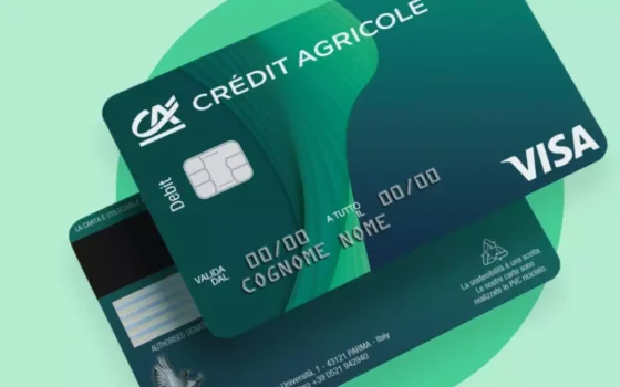 Carta di credito con Crédit Agricole: tua in pochi minuti
