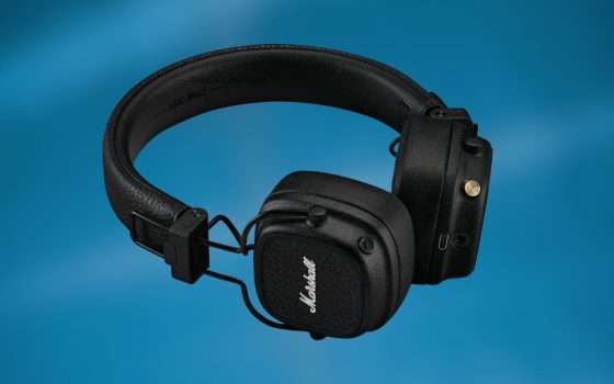 Cuffie Marshall Major V: 100 ore di musica e minimo storico Amazon (-13%)