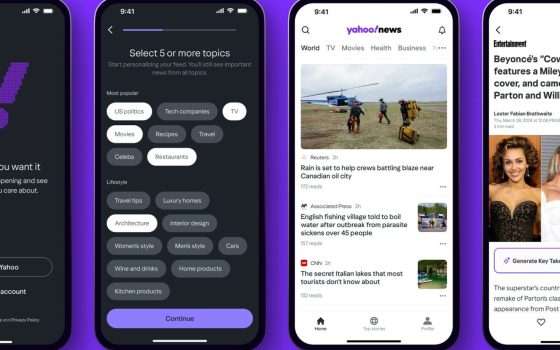 Yahoo aggiunge più IA a Mail e News