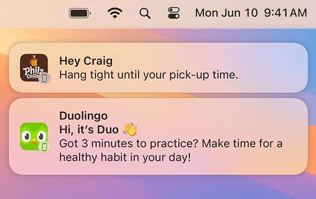 Le notifiche dello smartphone sul Mac con iPhone Mirroring di macOS Sequoia