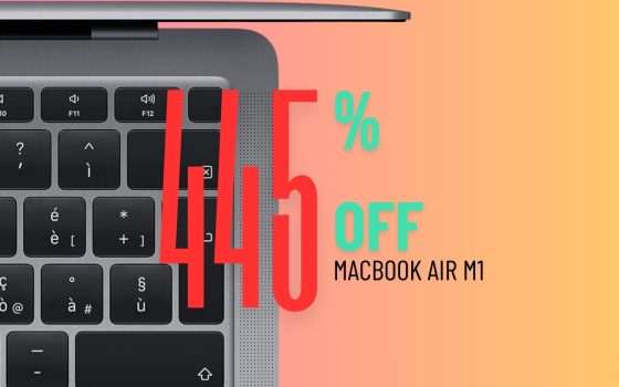 445€ di SCONTO se acquisti OGGI il MacBook Air M1 13