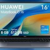 Huawei MateBook D16 (i5, 8GB+512GB, Win 11): sconto di 100€ su Amazon